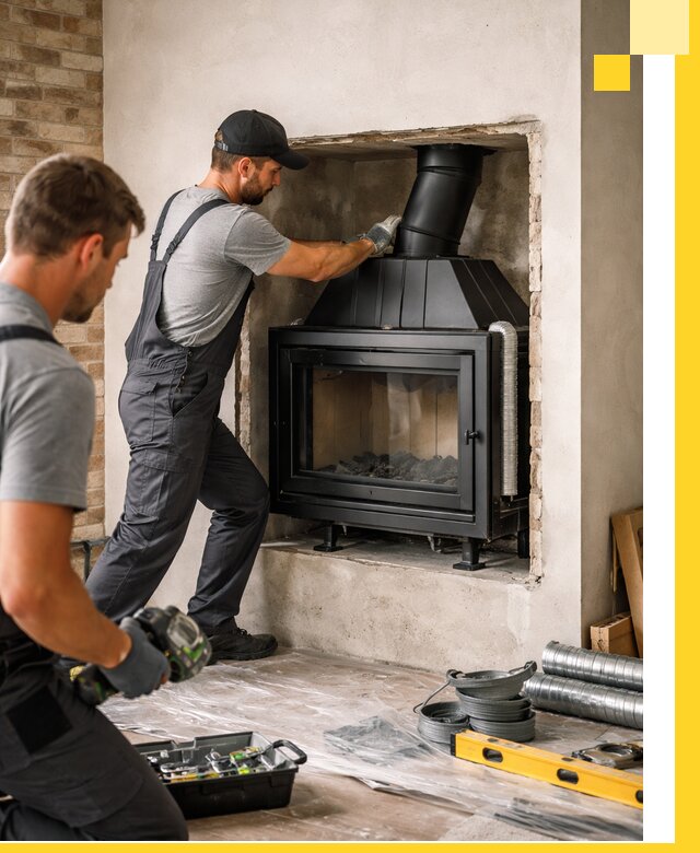 Установка каминных топок в Павловском Посаде: монтаж, подключение