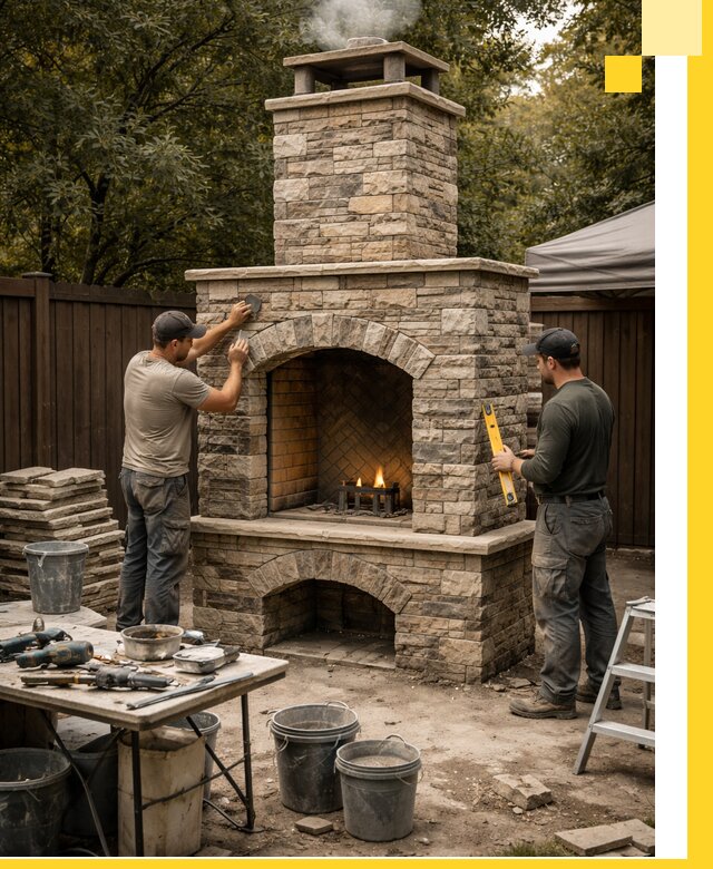 Проектирование и установка уличных каминов в Павловском Посаде