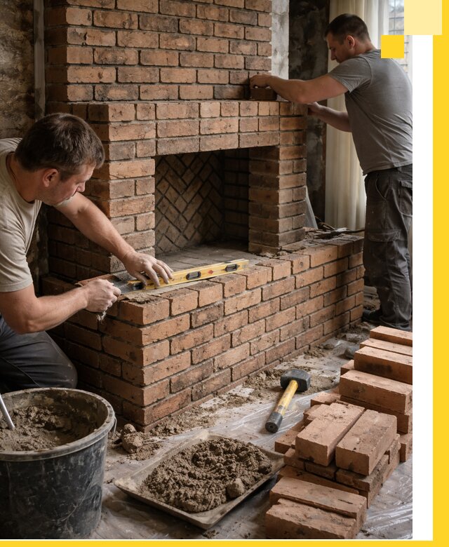 Изготовление и установка кирпичных каминов в Павловском Посаде