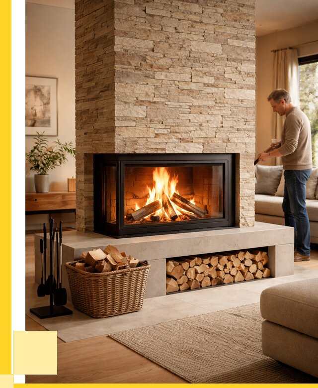 Дровяной камин под ключ в Павловском Посаде от 203240 р. | ЭриданПвл