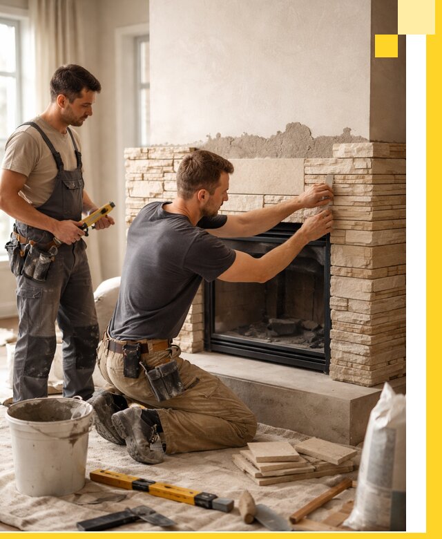 Установка и монтаж каминов для загородного дома в Павловском Посаде