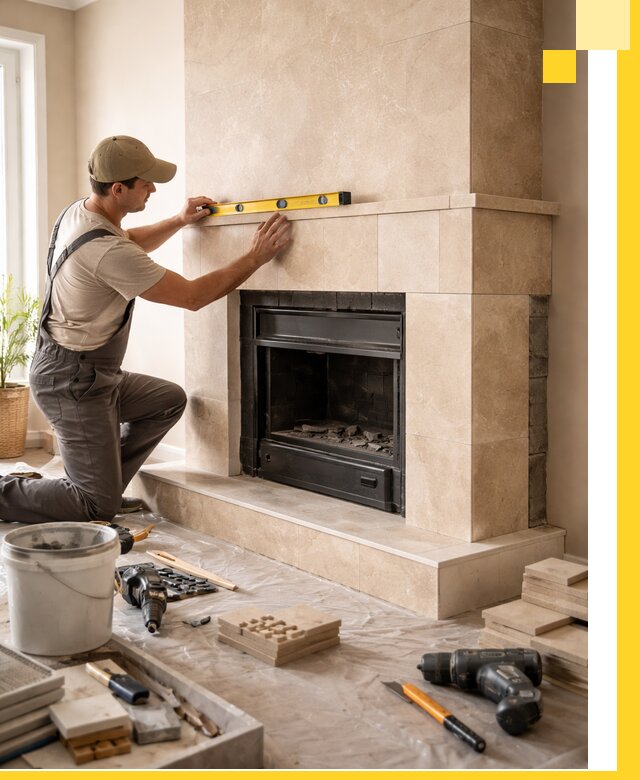 Установка и монтаж каминов в частном доме под ключ в Павловском Посаде