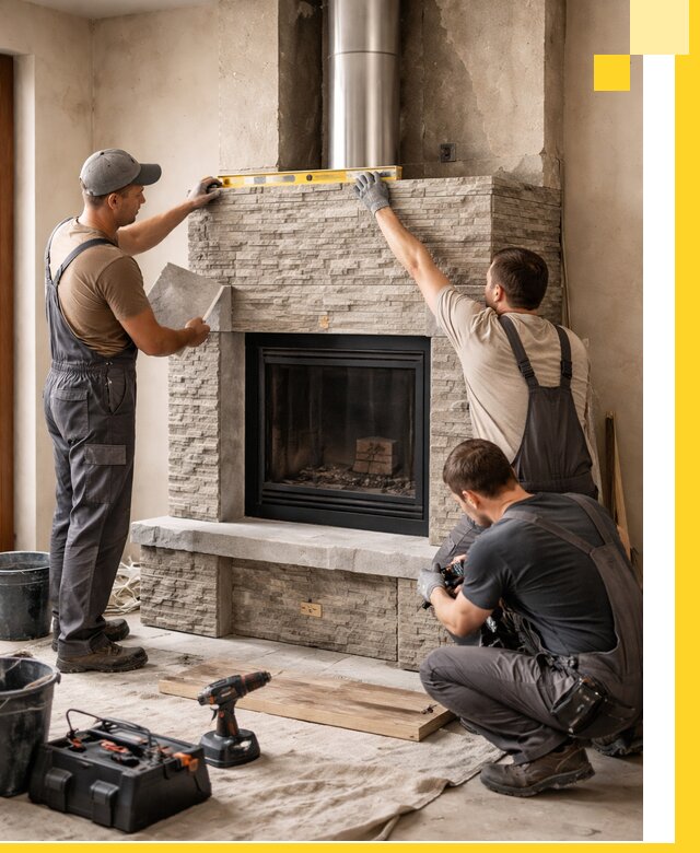 Профессиональный монтаж каминов под ключ в Павловском Посаде для дома