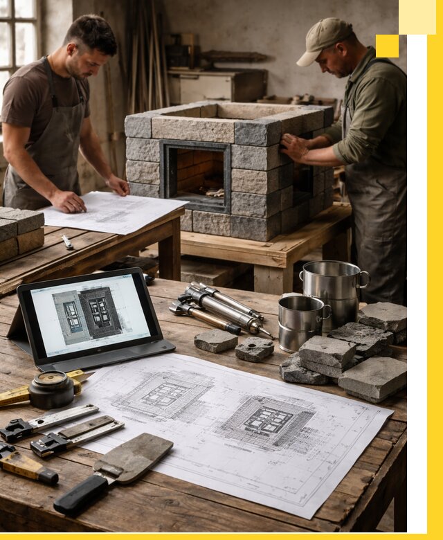 Разработка проектов печей с согласованием и монтажом в Павловском Посаде