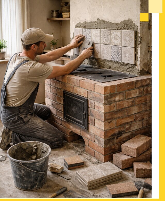 Печи с плитой на заказ монтаж гарантия и сервис в Павловском Посаде