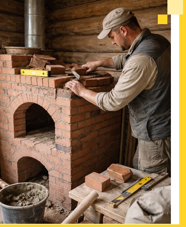 Изготовление и установка русских печей в Павловском Посаде под ключ