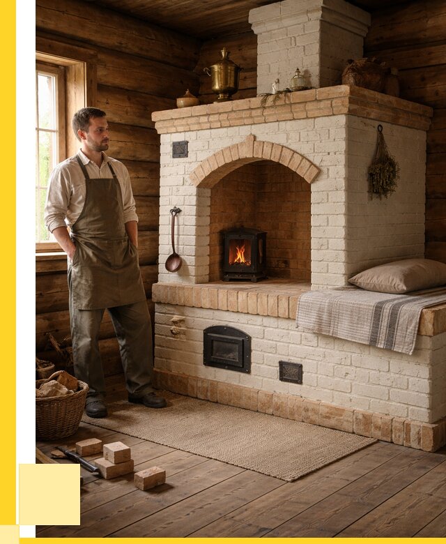 Русские печи с лежанкой под ключ в Павловском Посаде от 152430 р. ЭриданПвл