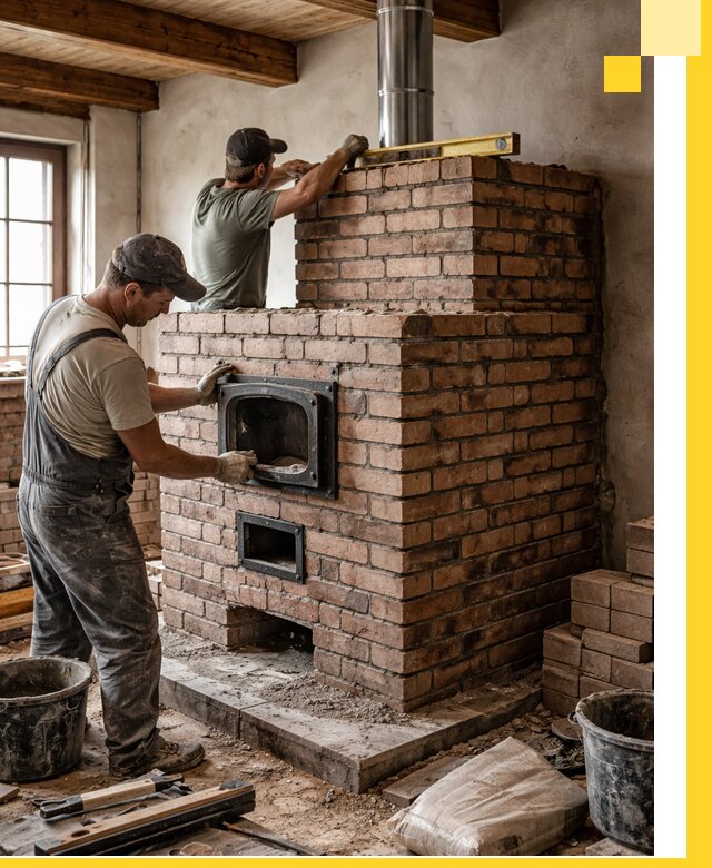 Печи для загородного дома под ключ в Павловском Посаде — монтаж и сервис