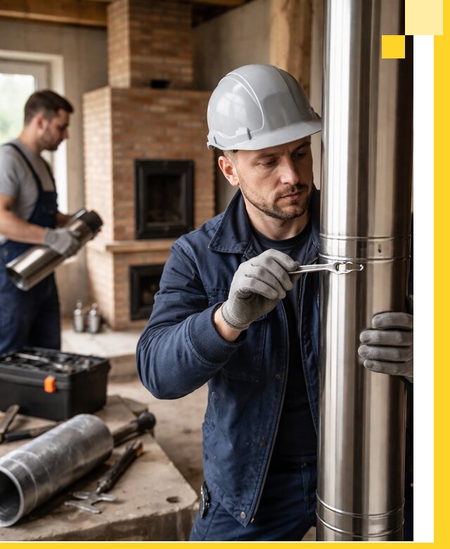 Профессиональный монтаж дымоходов для печей в Павловском Посаде