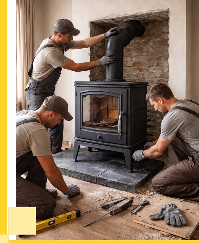 Монтаж печи камина в частном доме в Павловском Посаде от 25405 р. | ЭриданПвл