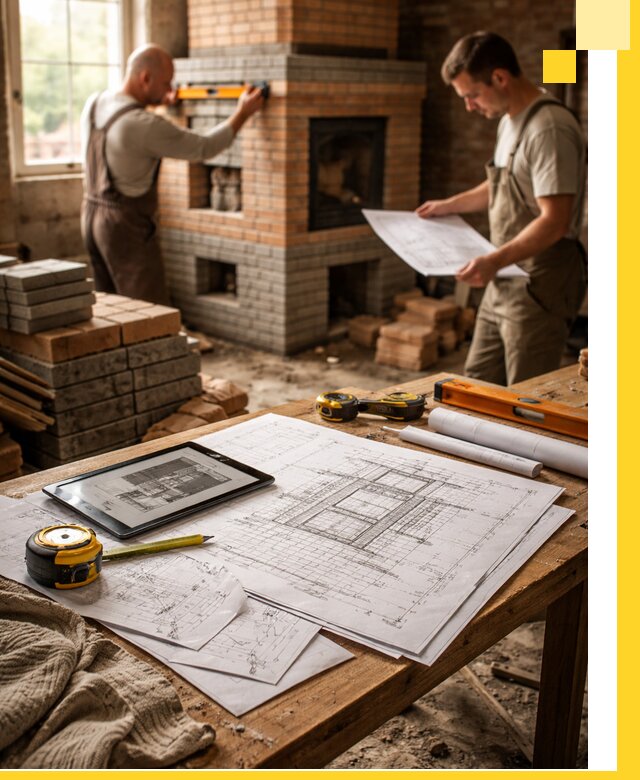 Проекты печей и каминов с индивидуальным дизайном в Павловском Посаде