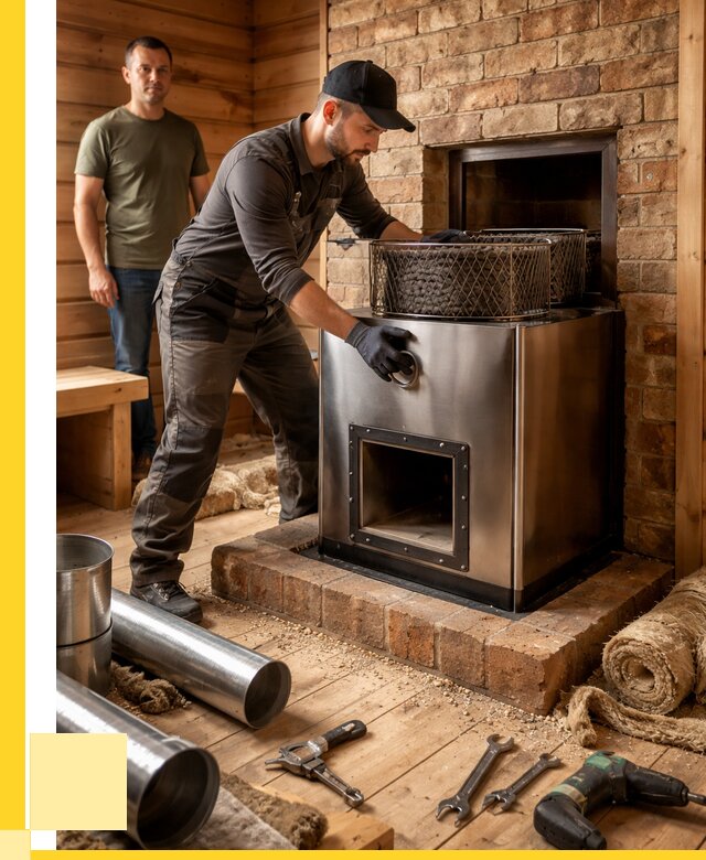 Монтаж банных печей под ключ в Павловском Посаде от 18292 р., ЭриданПвл