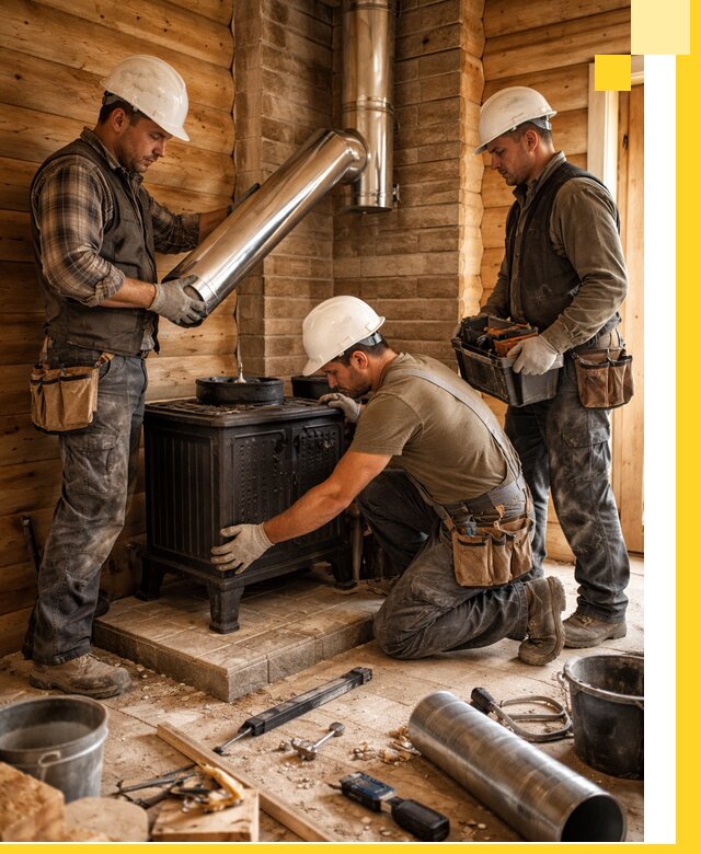 Профессиональный монтаж банных печей и дымоходов в Павловском Посаде