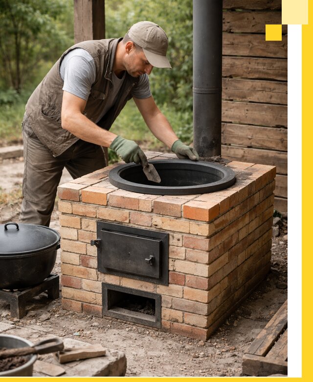 Изготовление и установка печей для казана в Павловском Посаде под ключ