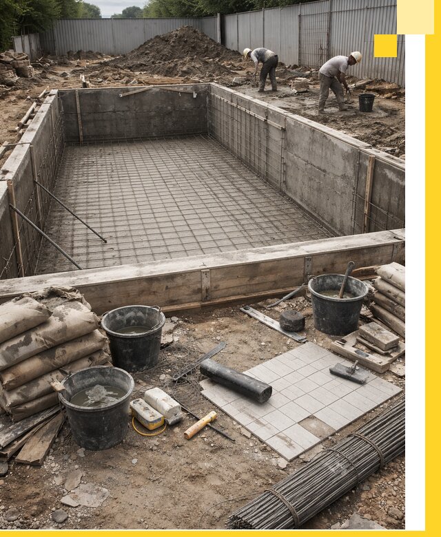 Строительство бассейнов под ключ в Павловском Посаде, дизайн и монтаж