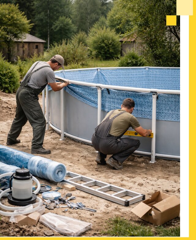 Установка и монтаж каркасных бассейнов в Павловском Посаде под ключ