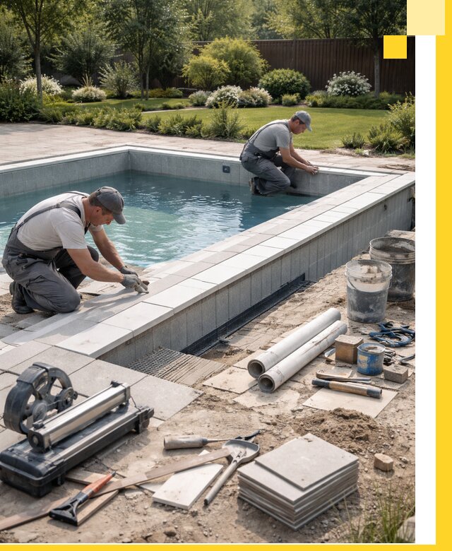 Строительство открытых бассейнов под ключ в Павловском Посаде профессионально