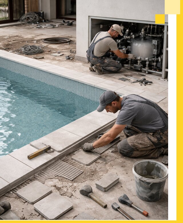 Строительство и монтаж бассейнов в коттедже в Павловском Посаде