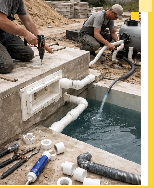 Строительство скиммерных бассейнов под ключ в Павловском Посаде