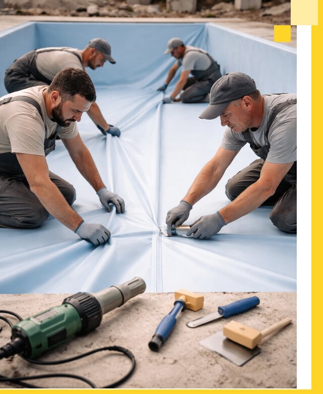 ПВХ пленка для бассейнов с монтажом и гарантией в Павловском Посаде