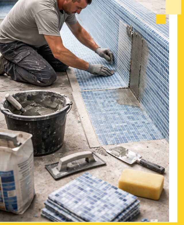 Укладка и ремонт мозаики для бассейнов под ключ в Павловском Посаде