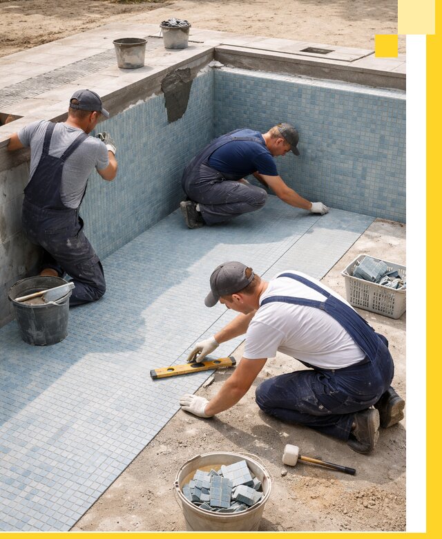 Укладка и установка плитки для бассейнов под ключ в Павловском Посаде