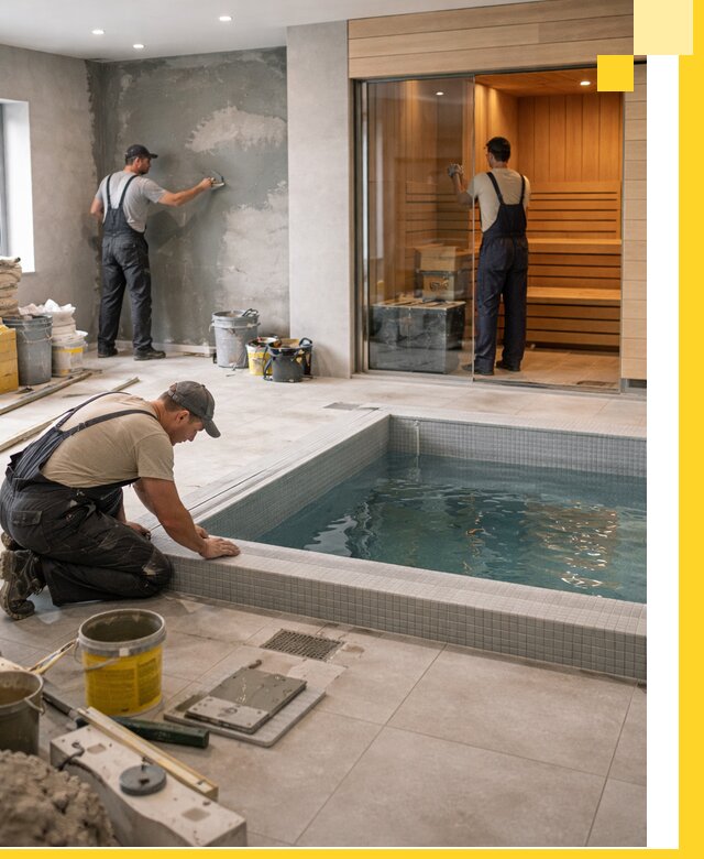 Проектирование и строительство сауны с бассейном в Павловском Посаде