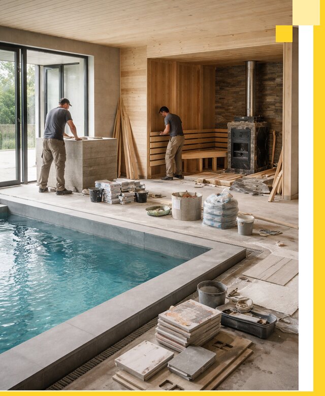 Проектирование и строительство бань с бассейном в Павловском Посаде