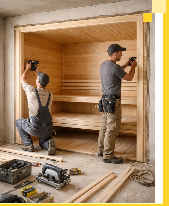 Монтаж саун под ключ в Павловском Посаде — проектирование и установка