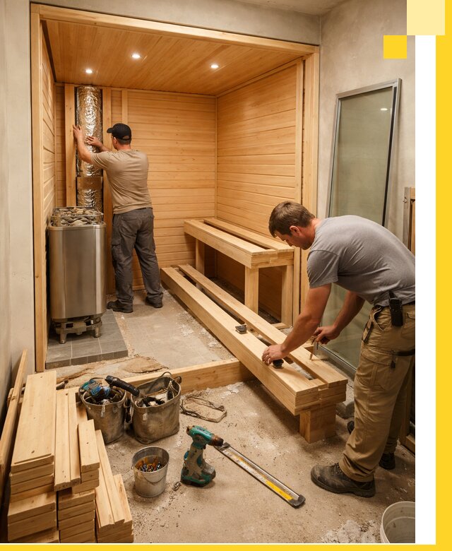 Проектирование и установка домашних саун под ключ в Павловском Посаде