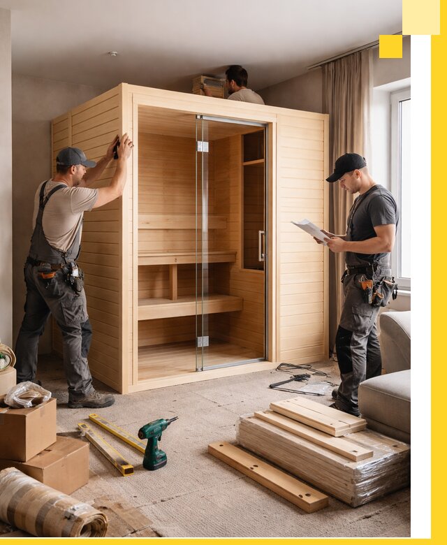 Установка и благоустройство саун в квартире в Павловском Посаде