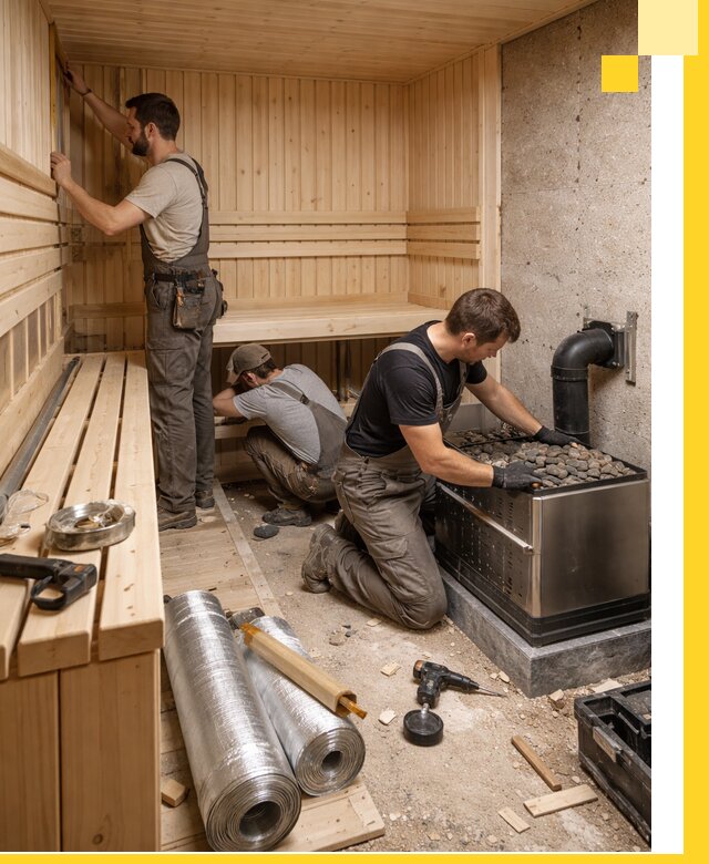 Индивидуальные сауны на заказ в Павловском Посаде под ключ, проект и монтаж