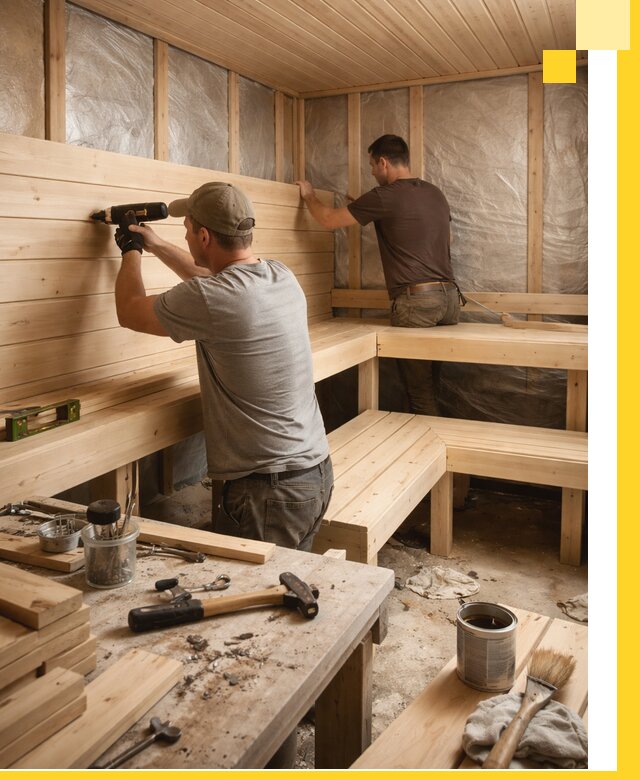 Профессиональная отделка бань и саун под ключ в Павловском Посаде