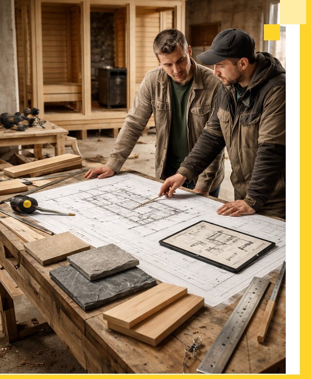 Проекты бань под ключ и планы строительства в Павловском Посаде