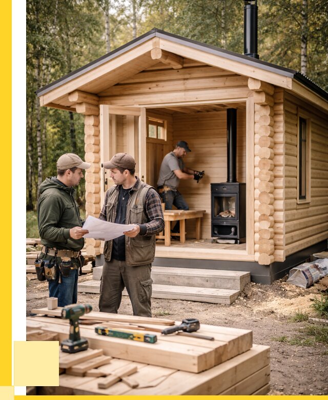 Монтаж бань под ключ в Павловском Посаде — от 203240 р. | ЭриданПвл