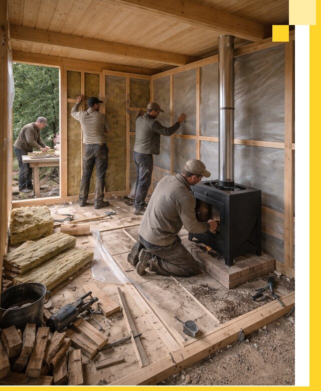 Профессиональный монтаж бань под ключ в Павловском Посаде для дома