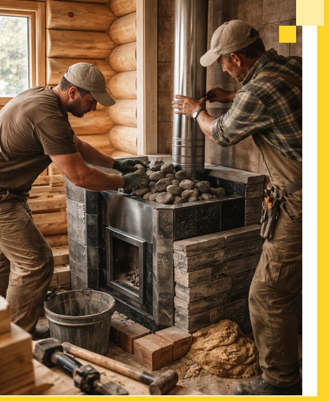 Строительство и отделка русских бань под ключ в Павловском Посаде