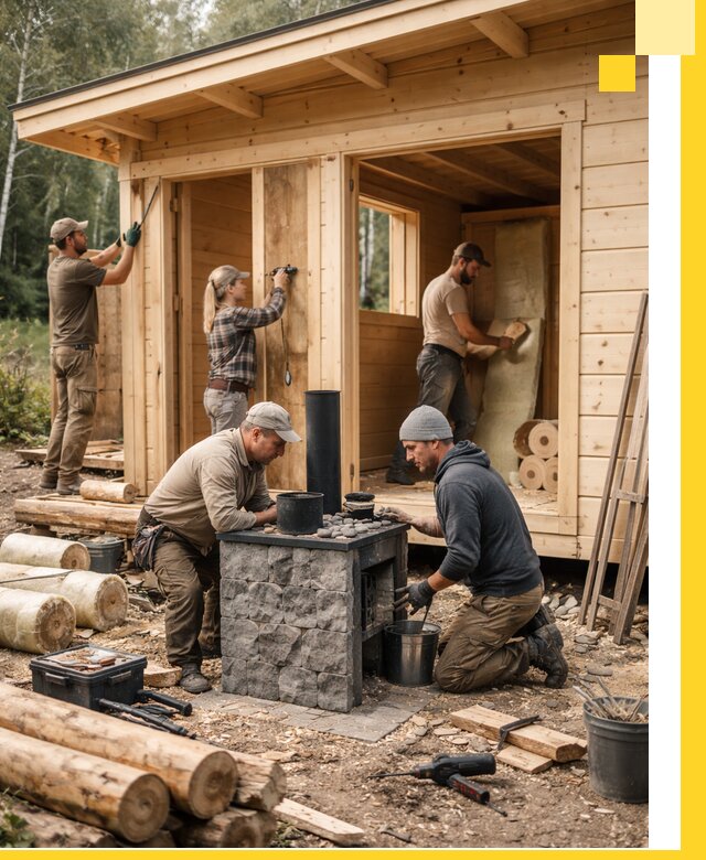 Купить баню под ключ в Павловском Посаде строительство монтаж отделка