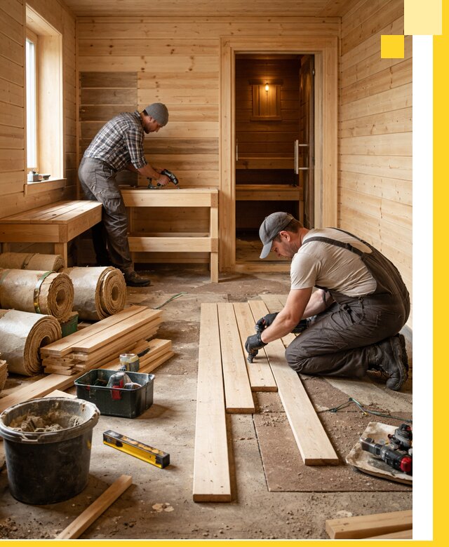 Индивидуальный проект бани с комнатой отдыха под ключ в Павловском Посаде