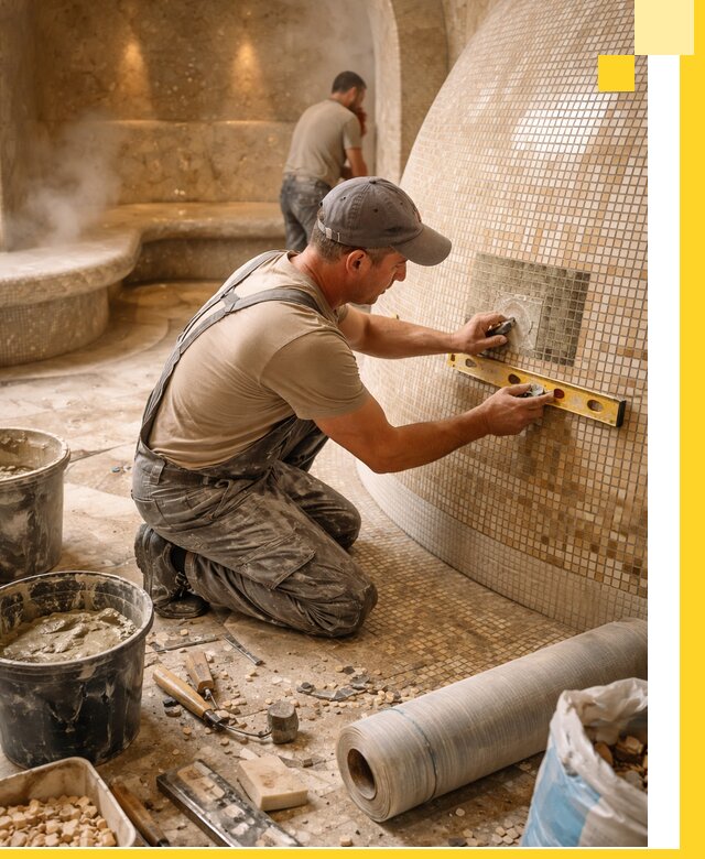 Хамам под ключ в Павловском Посаде: проектирование, строительство, отделка