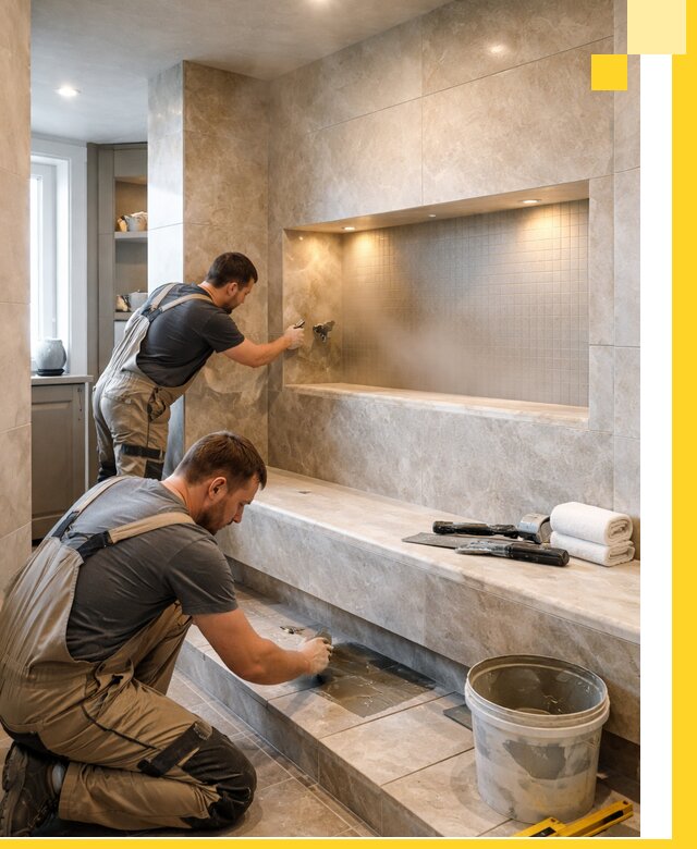 Профессиональное строительство хамама в квартире в Павловском Посаде