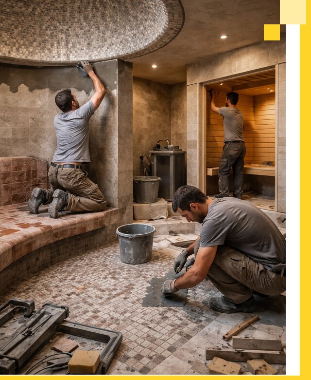 Проект и строительство хамама бани и сауны под ключ в Павловском Посаде