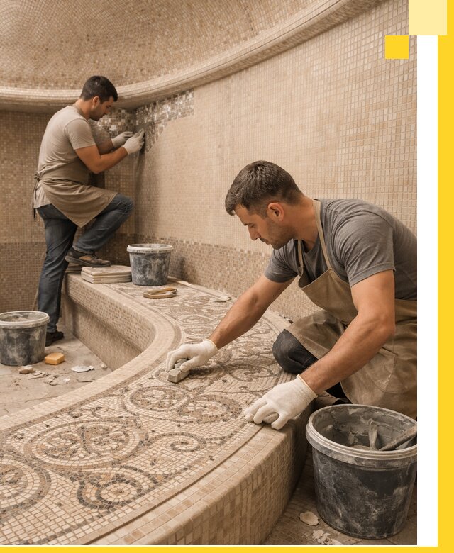 Плитка для хамама в Павловском Посаде, укладка, подбор и поставка