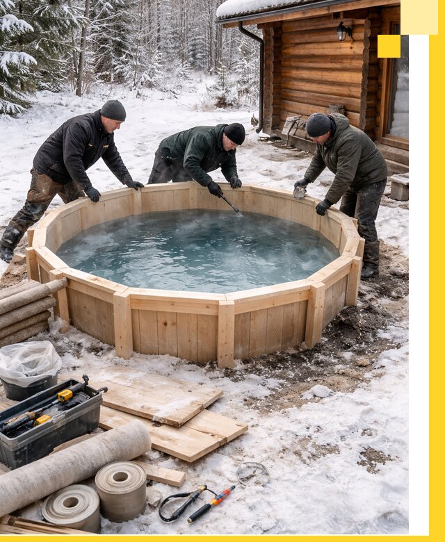 Изготовление и установка ледяных купелей под ключ в Павловском Посаде